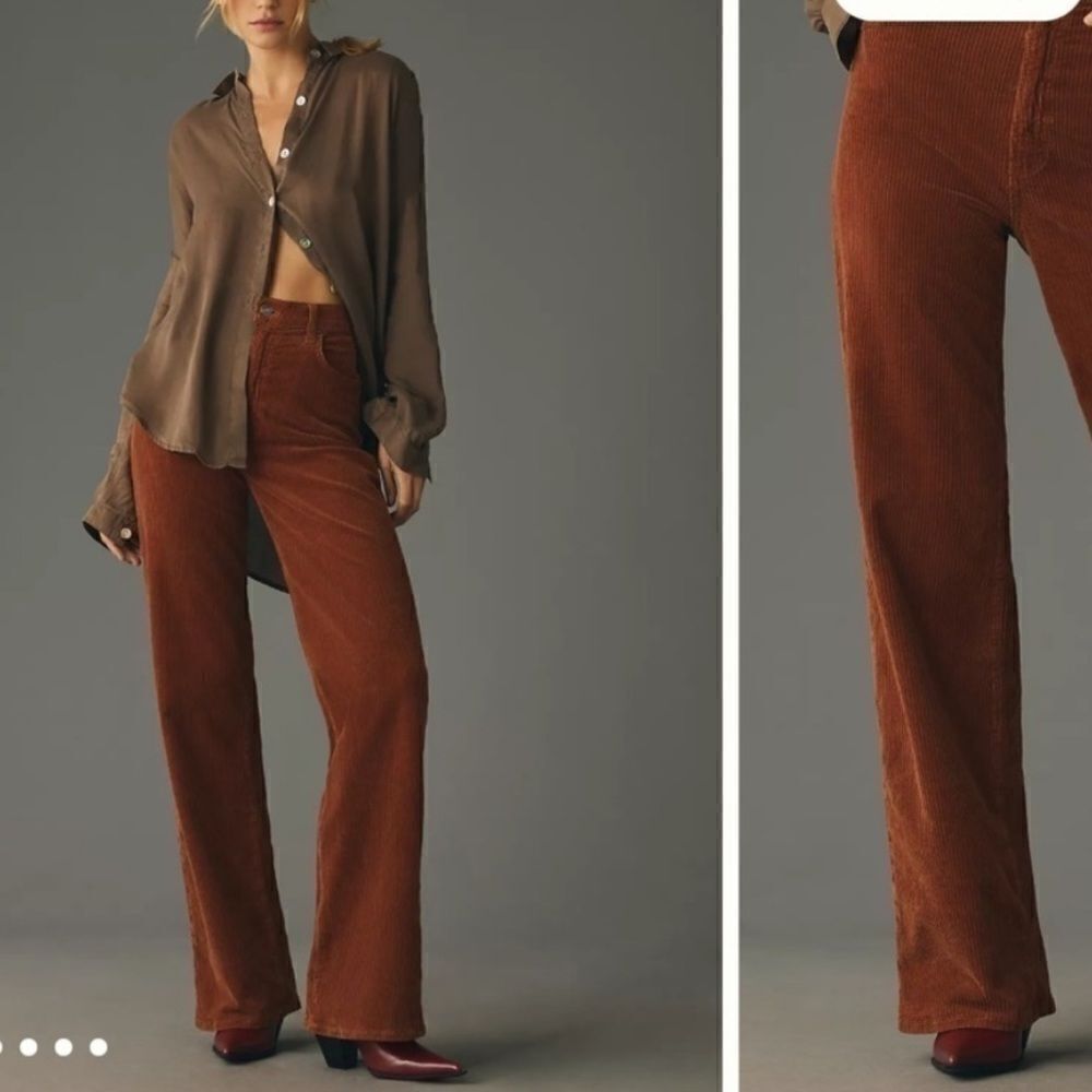 Agolde corduroy rust colored size 26
